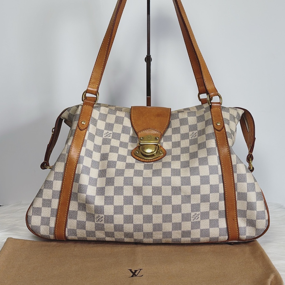 💃AUTHENTIC LOUIS VUITTON DAMIER AZUR STRESA GM BAG VI0160 - Picture 1 of 12